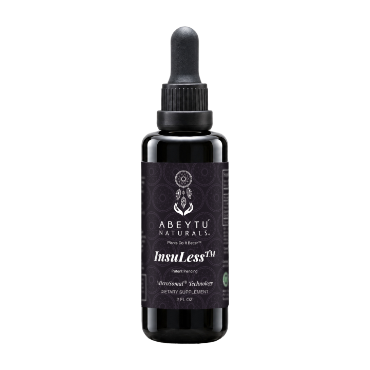 InsuLess by Abeytú Naturals, 2 fl oz dropper bottle: front view