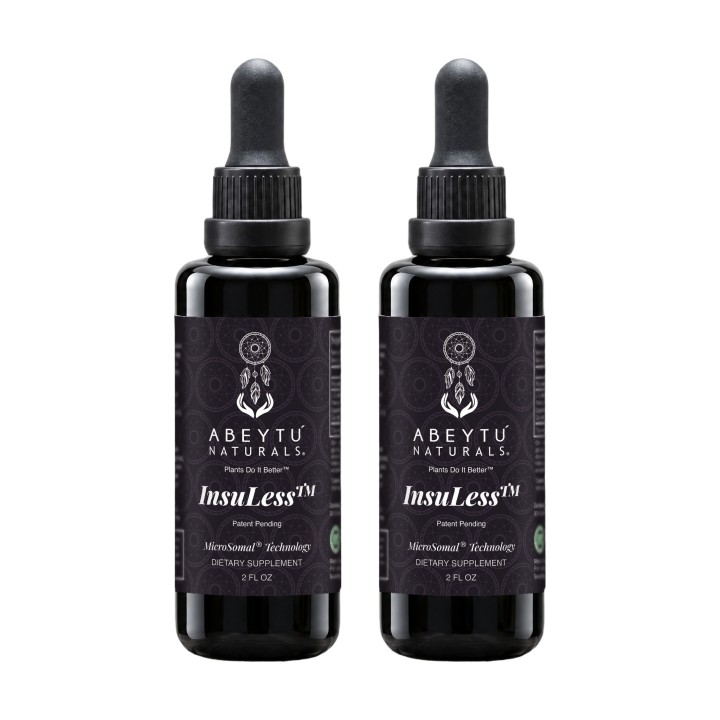 InsuLess Twin Pack: two 2 fl oz InsuLess dropper bottles